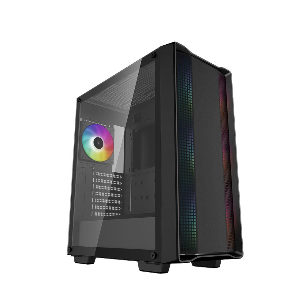 Компьютерный корпус Deepcool CC560 ARGB V2 без БП, боковое окно (закаленное стекло), 3x120мм ARGB LE