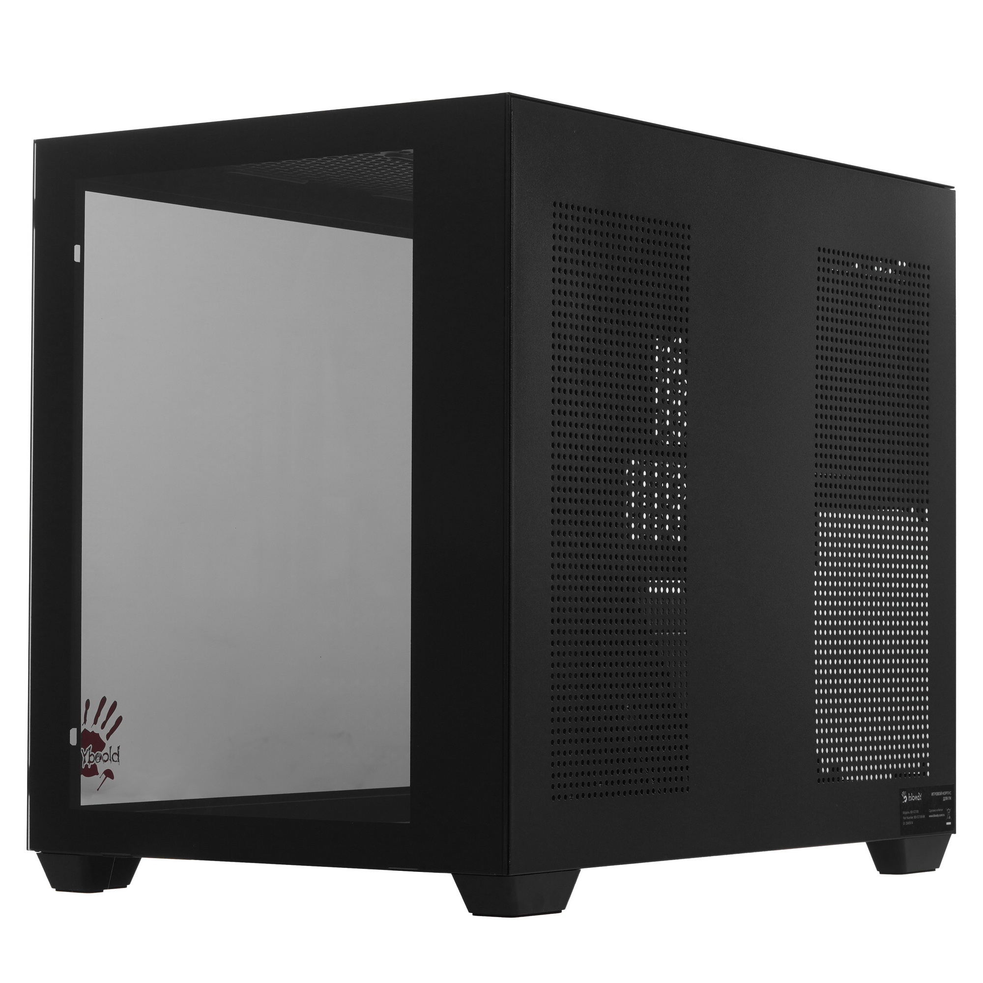 Корпус Bloody BD-CC108 черный без БП mATX 9x120mm 2xUSB3.0 audio bott PSU