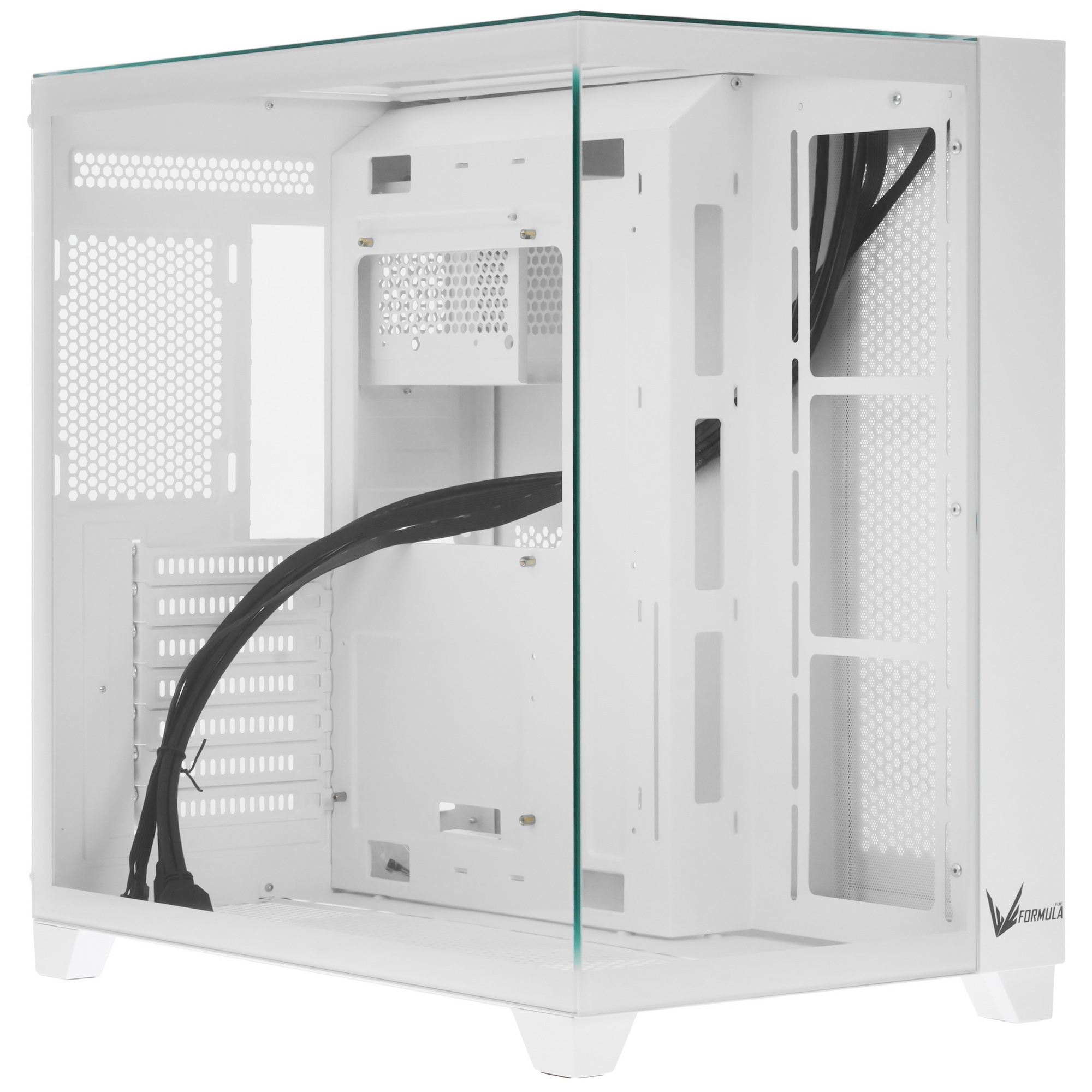 Компьютерный корпус Aerocool / Formula Crystal Z9 белый без БП ATX 7x120mm 2xUSB3.0 audio bott PSU