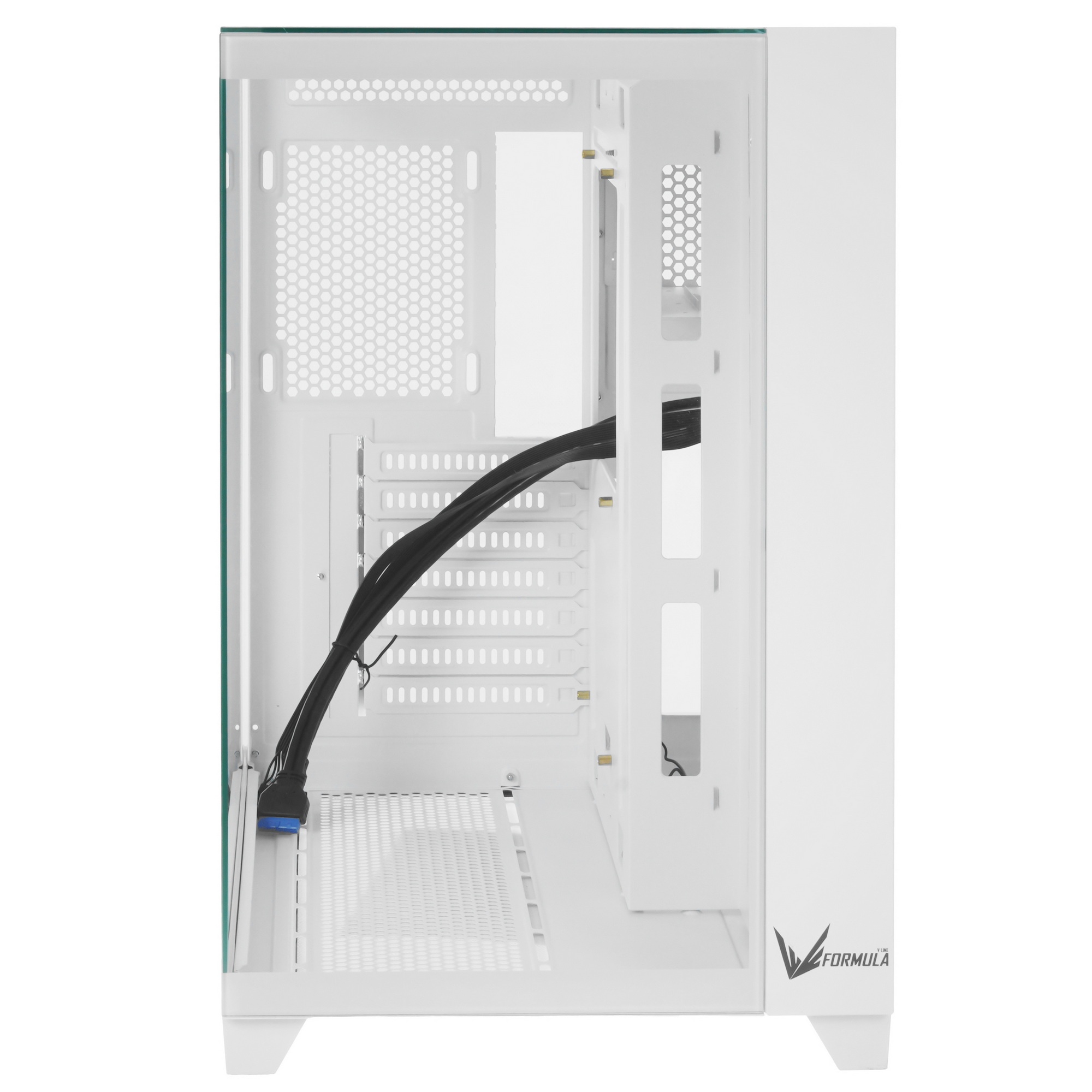 Компьютерный корпус Aerocool / Formula Crystal Z9 белый без БП ATX 7x120mm 2xUSB3.0 audio bott PSU