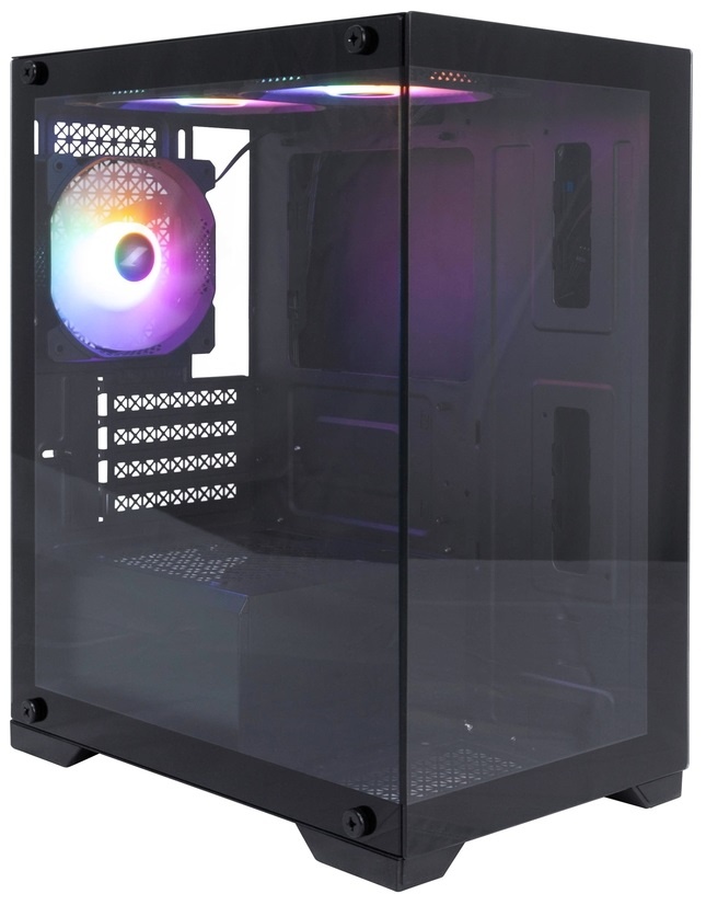 Компьютерный корпус 1STPLAYER MIKU Mi2 Black / mATX / 3x120mm LED fans / Mi2-BK-3F1