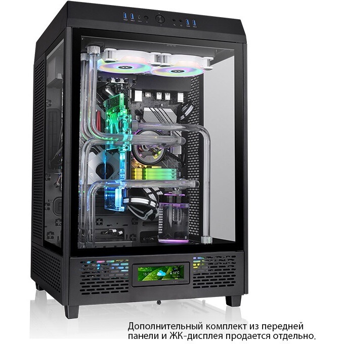 Компьютерный корпус V200 TG RGB CA-1K8-00M1WN-01 Black/Win/SPCC/Tempered Glass*1/120mm RGB Fans*3 +