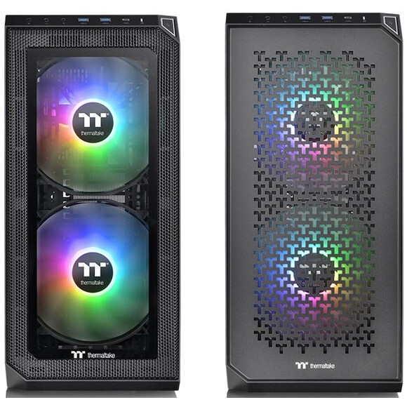Компьютерный корпус V200 TG RGB CA-1K8-00M1WN-01 Black/Win/SPCC/Tempered Glass*1/120mm RGB Fans*3 +