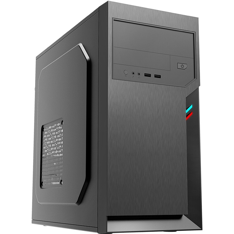 Компьютерный корпус Foxline FL-702, mATX, 1x5.25EXT, 1x3.5EXT, 2x3.5INT, 2xUSB3.0, HDA, w/o FAN, w/4