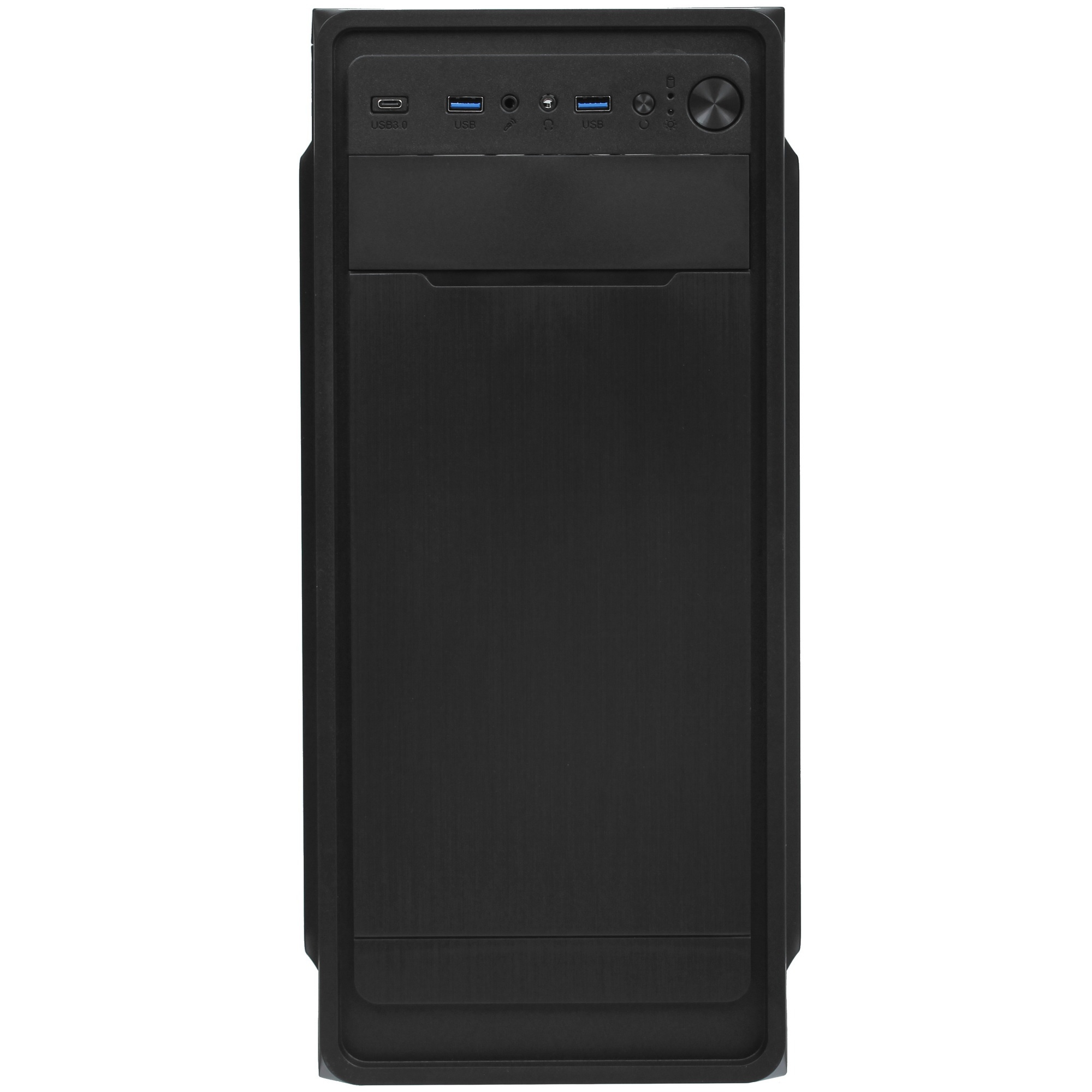 Компьютерный корпус Miditower ExeGate XP-332UC (ATX, без БП, 2*USB3.0+1*TypeC, аудио, черный)