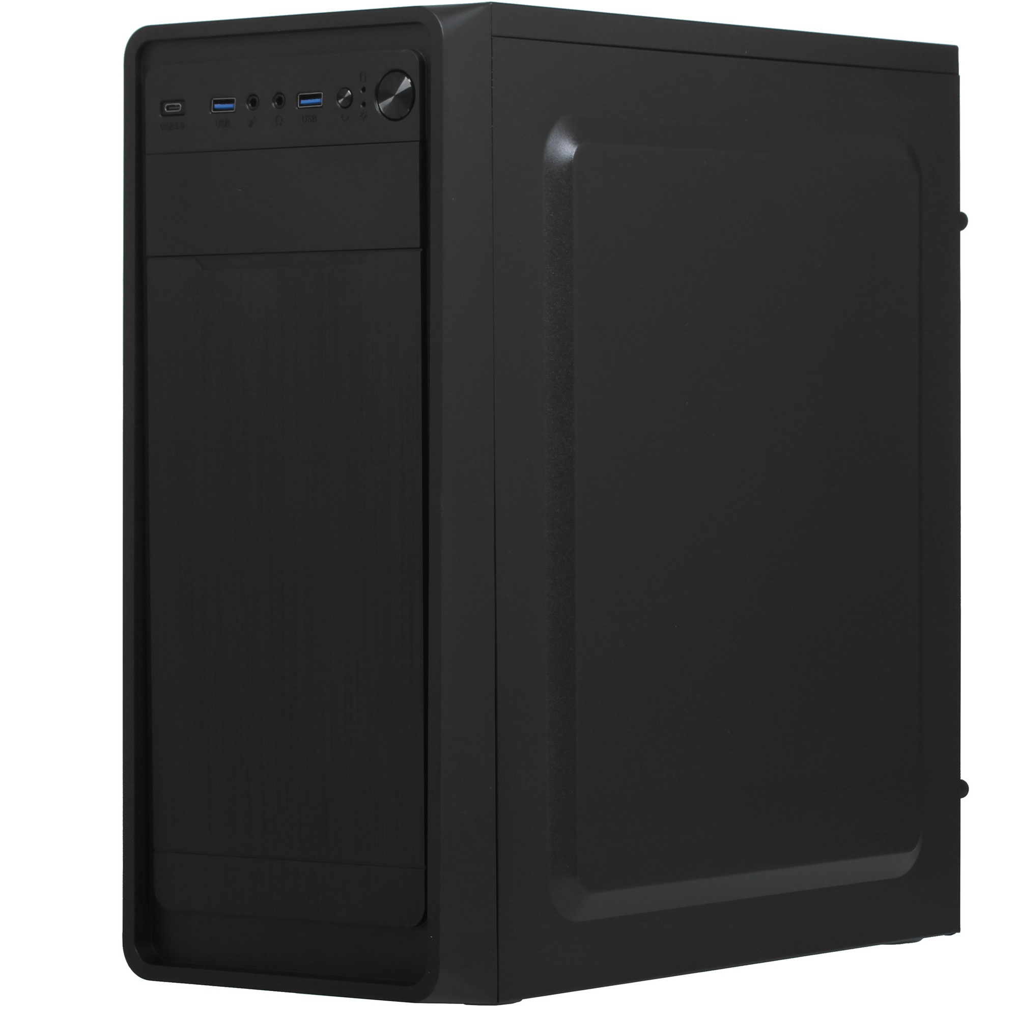Компьютерный корпус Miditower ExeGate XP-332UC (ATX, без БП, 2*USB3.0+1*TypeC, аудио, черный)