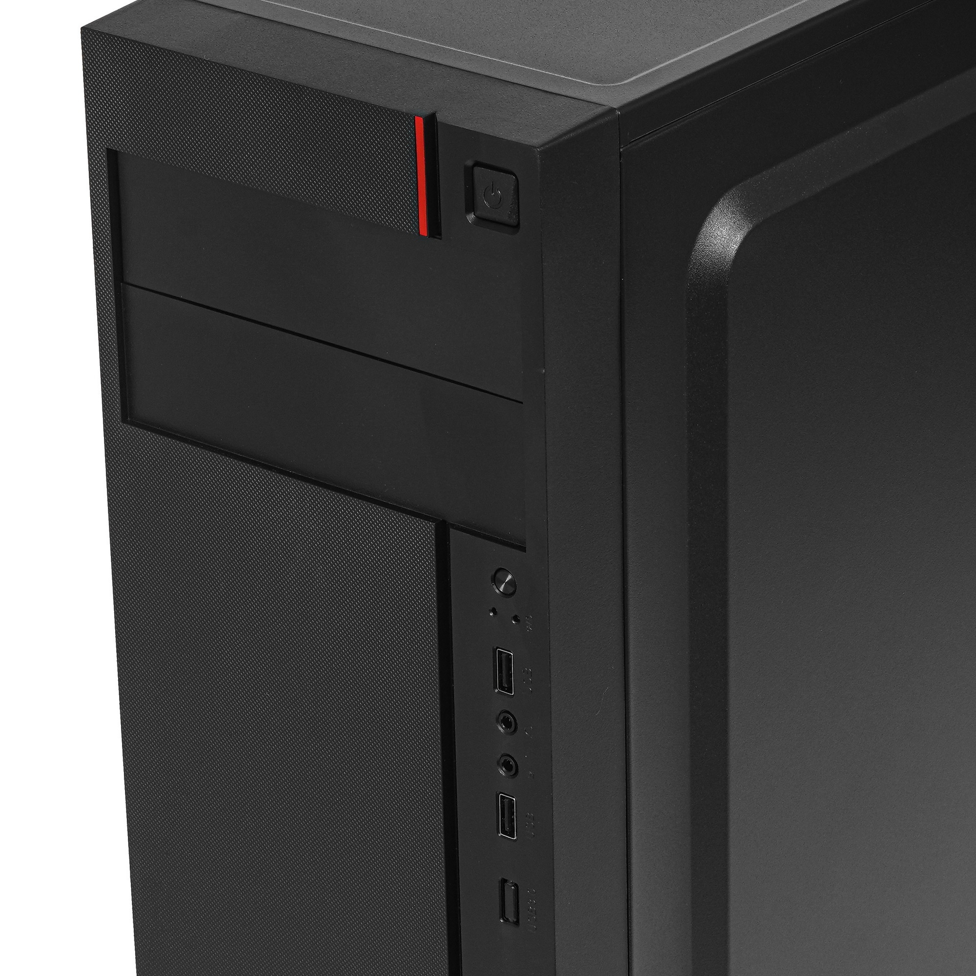 Компьютерный корпус Miditower ExeGate AA-440U (ATX, без БП, 2*USB+1*USB3.0, аудио, черный)