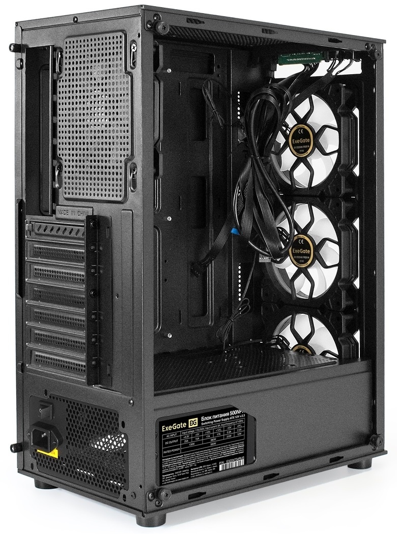 Компьютерный корпус Miditower ExeGate i3 BASE-NPX700 (ATX, БП 700NPX с вент. 12 см, с окном, 1*USB+1