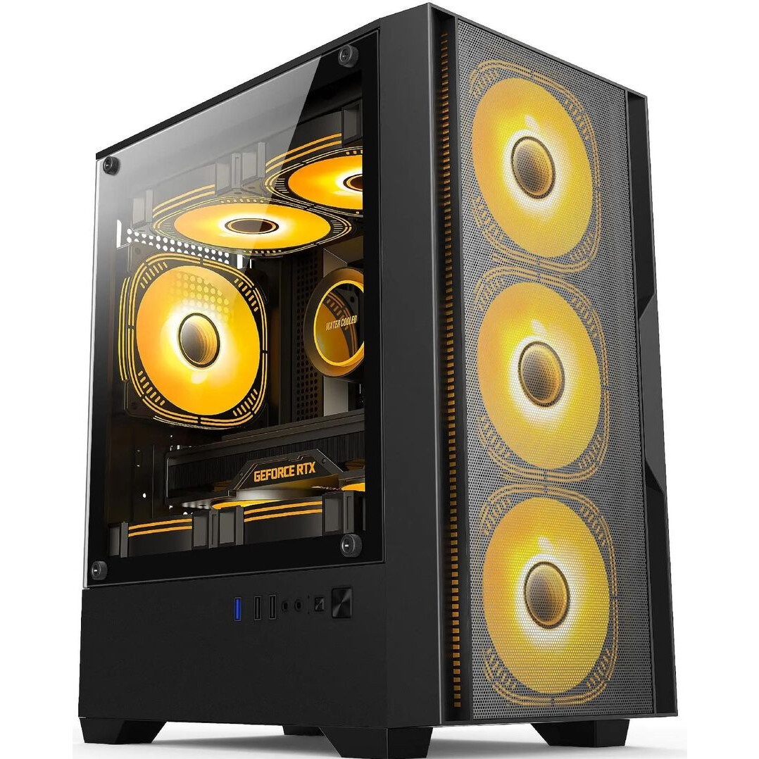 Корпус Accord AM08 черный без БП ATX 2xUSB3.0 1xUSB3.1 audio bott PSU