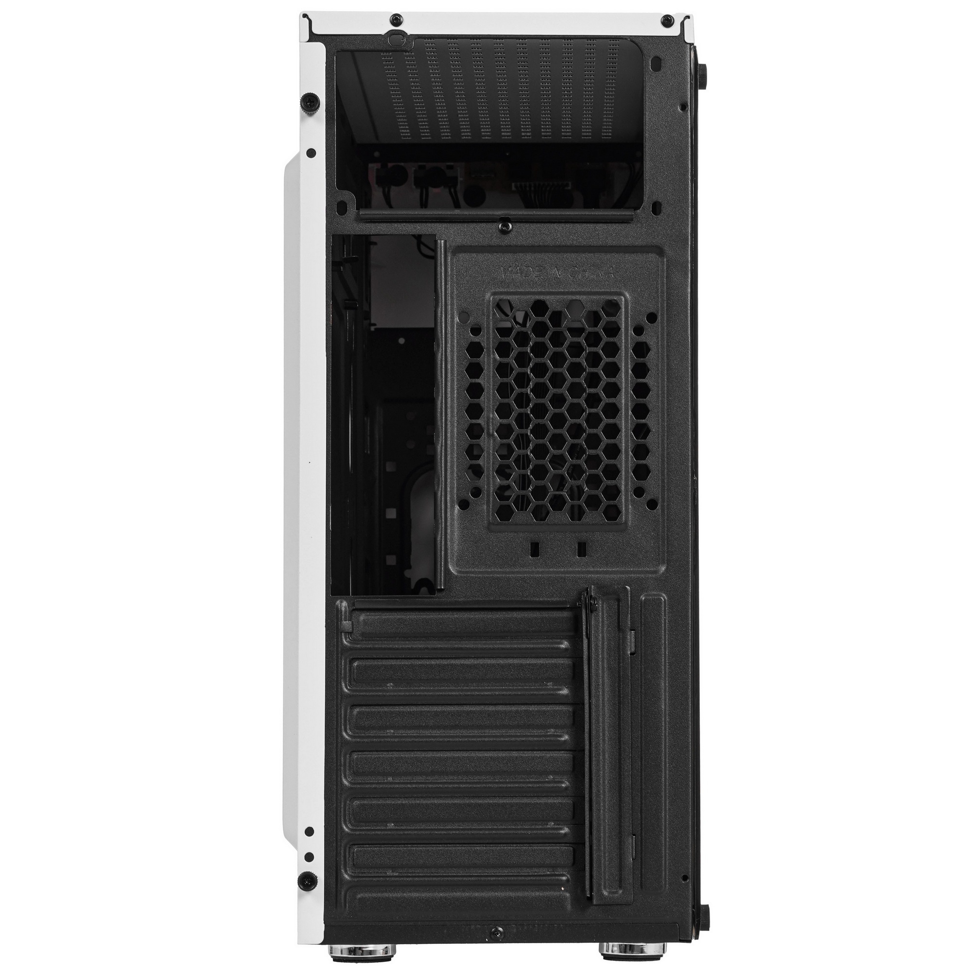 Компьютерный корпус Ginzzu A390 White Window RGB подсветка 1*USB 3.0, 2*USB 2.0, AU