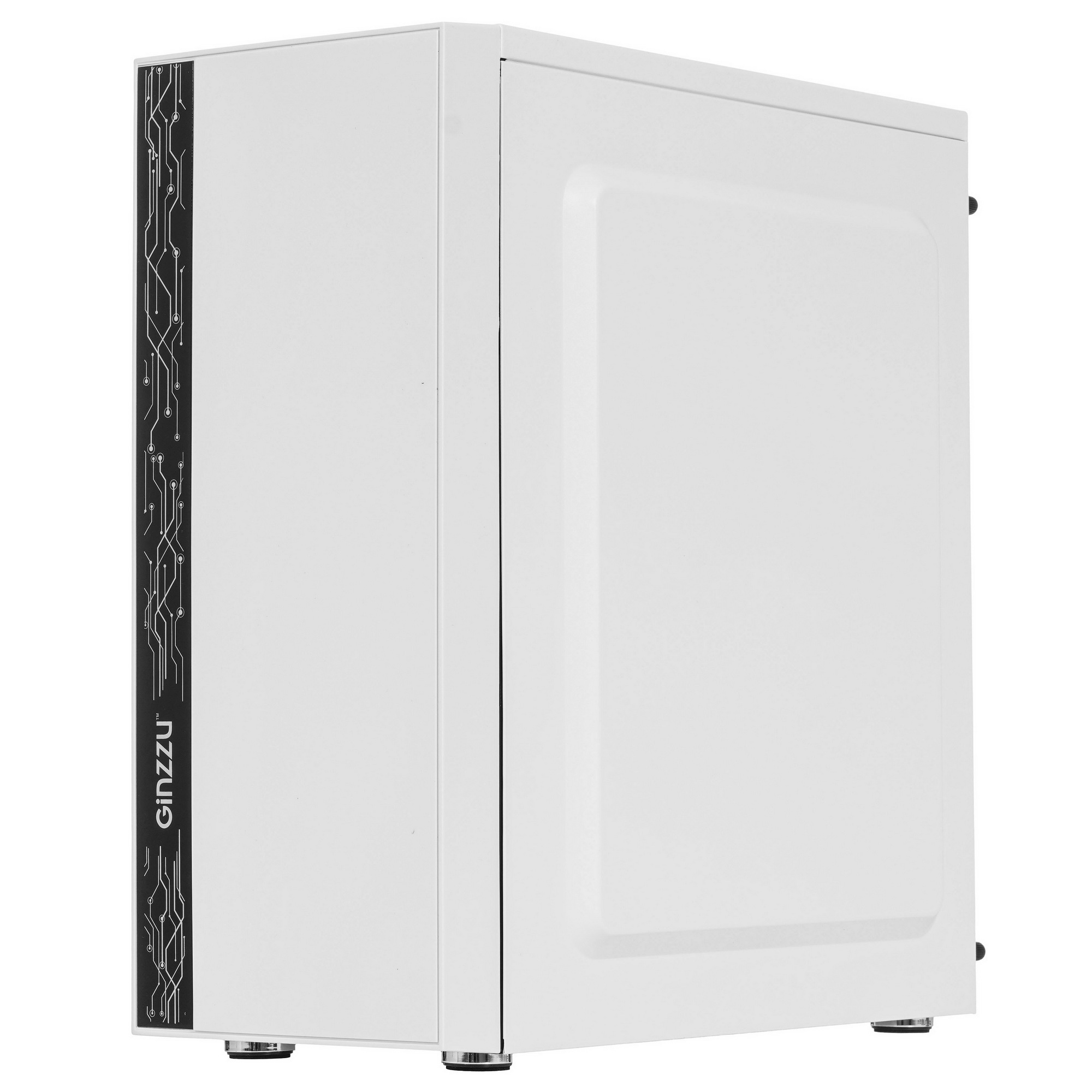 Компьютерный корпус Ginzzu A390 White Window RGB подсветка 1*USB 3.0, 2*USB 2.0, AU