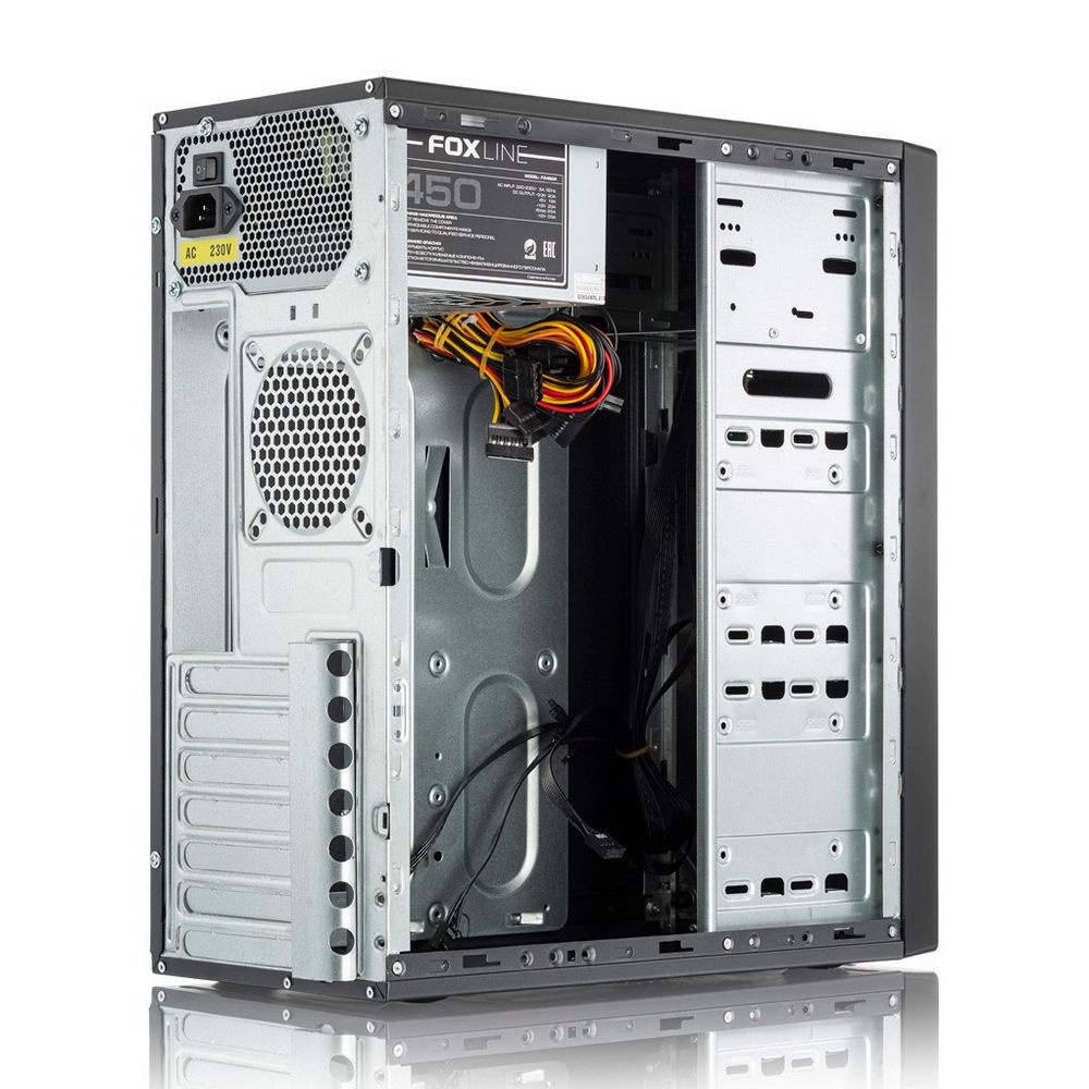 Компьютерный корпус c блоком питания 450 Ватт Case Foxline ATX , 450W , 4xUSB2.0, powcord