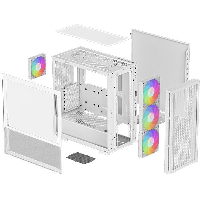 Корпус Gigabyte C301 Glass White MidTower, ATX, USB-C x1, USB3.0 x2, Audio I/O, GPU:400mm, Black, TG