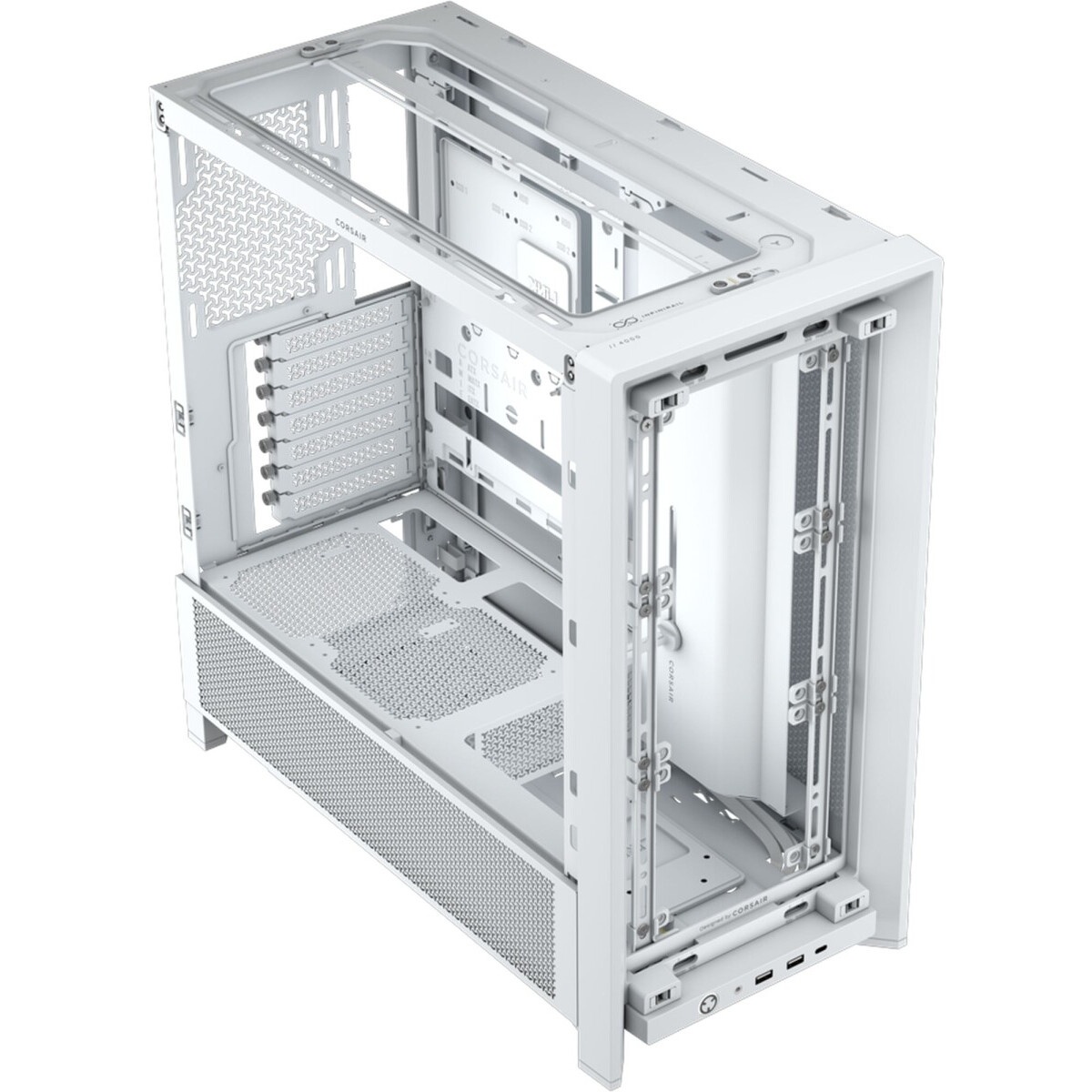 Корпус Gigabyte C301 Glass White MidTower, ATX, USB-C x1, USB3.0 x2, Audio I/O, GPU:400mm, Black, TG