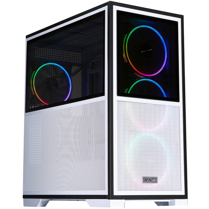 Корпус Gigabyte C301 Glass White MidTower, ATX, USB-C x1, USB3.0 x2, Audio I/O, GPU:400mm, Black, TG