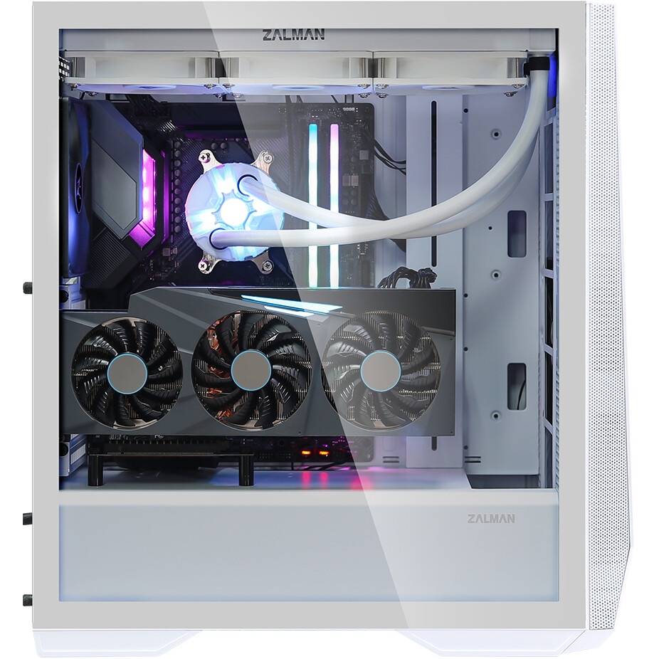 Корпус Gigabyte C301 Glass White MidTower, ATX, USB-C x1, USB3.0 x2, Audio I/O, GPU:400mm, Black, TG