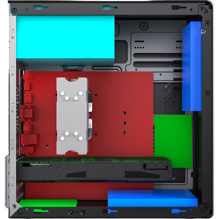 Компьютерный корпус с блоком питания 450Вт./ Case Foxline FL-719W-FZ450R-U31, mATX case, white, w/PS