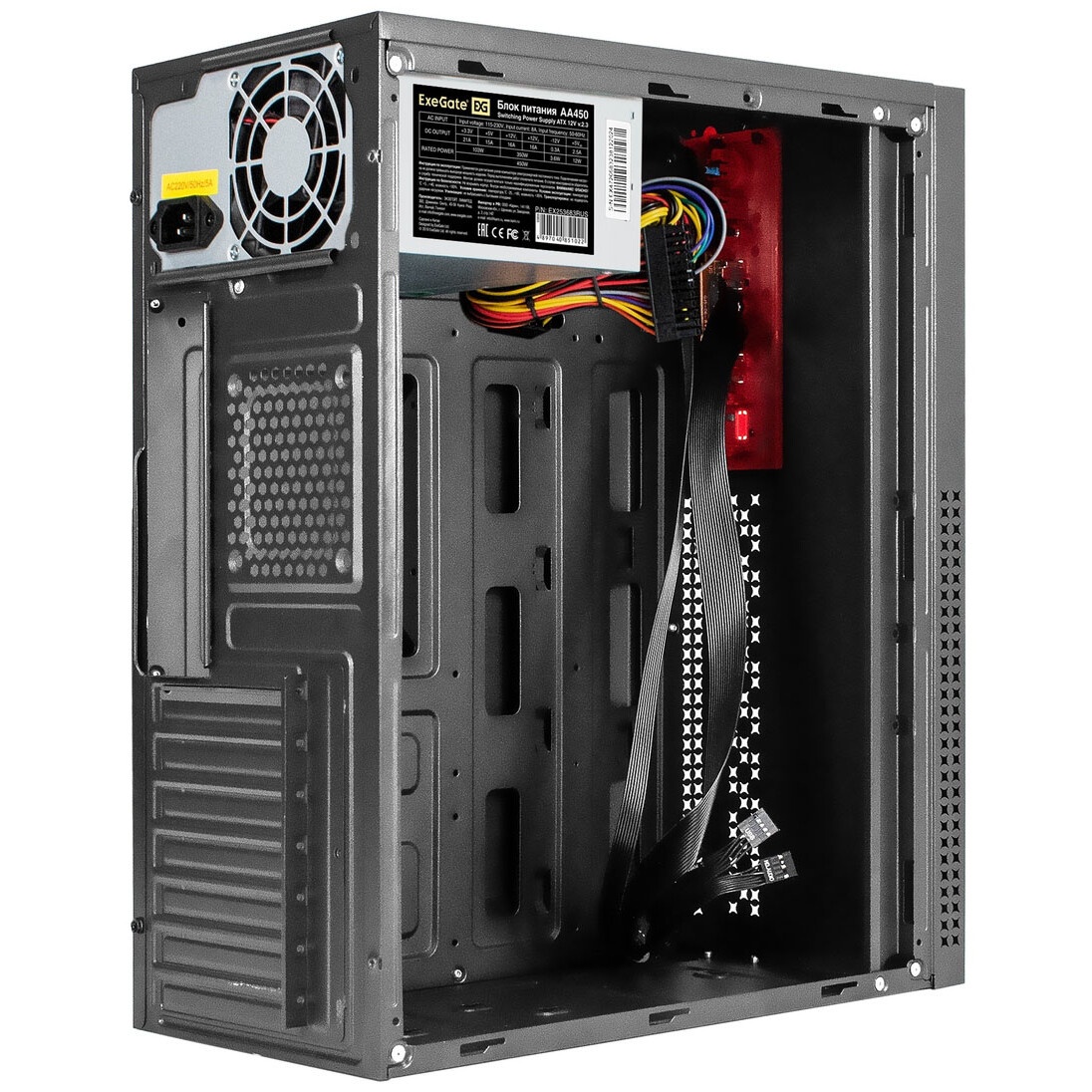 Компьютерный корпус с блоком питания 450Вт./ Case Foxline FL-719W-FZ450R-U31, mATX case, white, w/PS