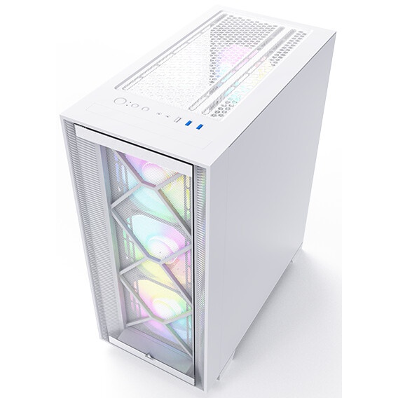 Компьютерный корпус Montech SKY ONE Lite белый без БП ATX 3x120mm 2xUSB3.0 1xUSB3.1 audio bott PSU