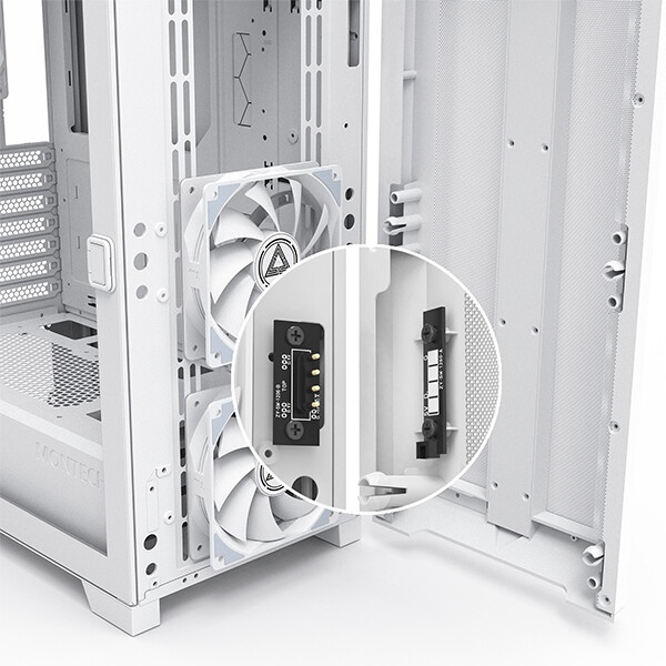 Компьютерный корпус Montech SKY ONE Lite белый без БП ATX 3x120mm 2xUSB3.0 1xUSB3.1 audio bott PSU