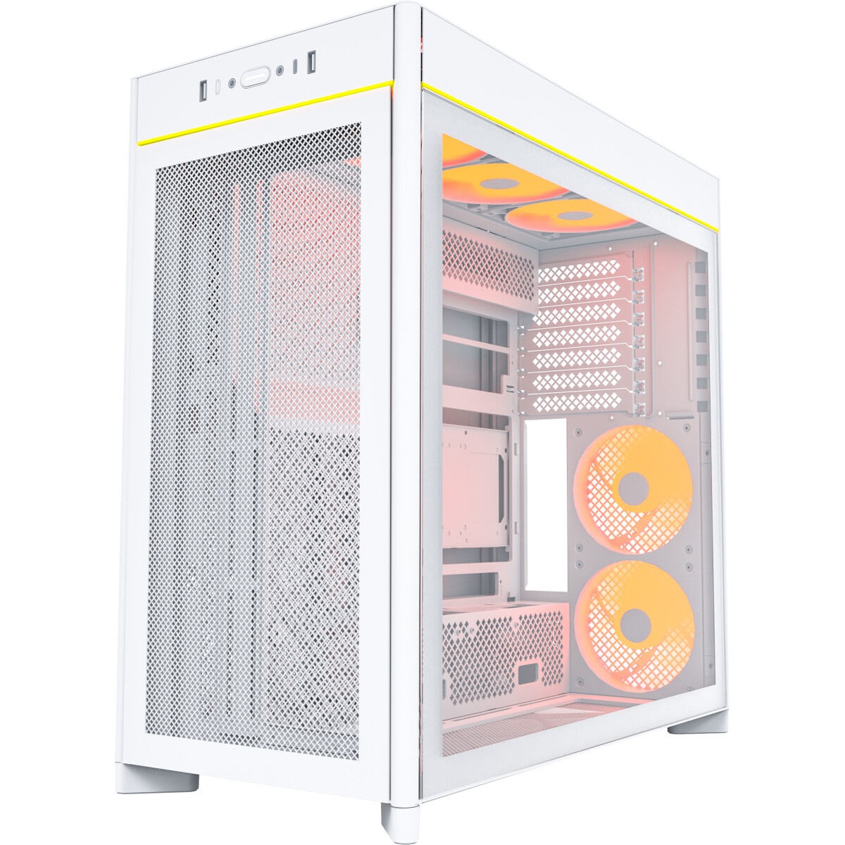 Компьютерный корпус Montech SKY ONE Lite белый без БП ATX 3x120mm 2xUSB3.0 1xUSB3.1 audio bott PSU