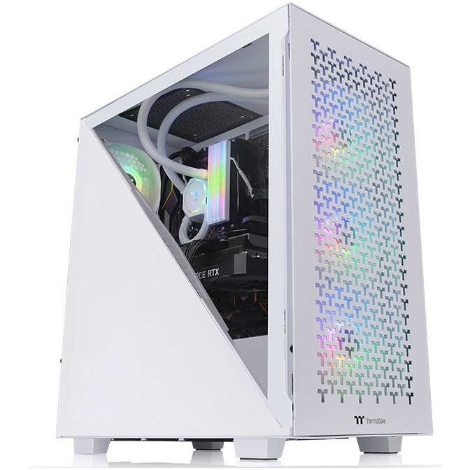 Компьютерный корпус Thermaltake Divider 300 TG ARGB белый без БП ATX 2x120mm 2xUSB3.0 audio front do