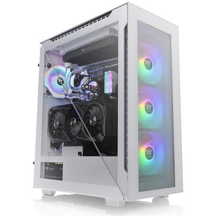 Компьютерный корпус Thermaltake Divider 300 TG ARGB белый без БП ATX 2x120mm 2xUSB3.0 audio front do