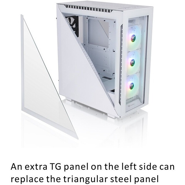 Компьютерный корпус Thermaltake Divider 300 TG ARGB белый без БП ATX 2x120mm 2xUSB3.0 audio front do