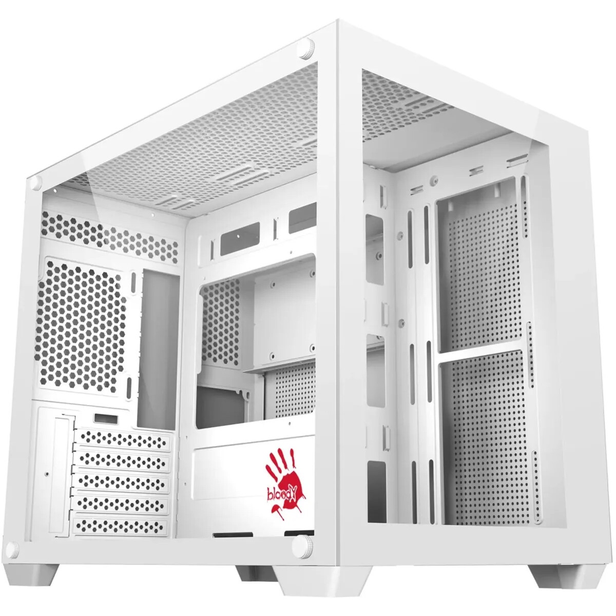Корпус Bloody BD-CC108 белый без БП mATX 9x120mm 2xUSB3.0 audio bott PSU