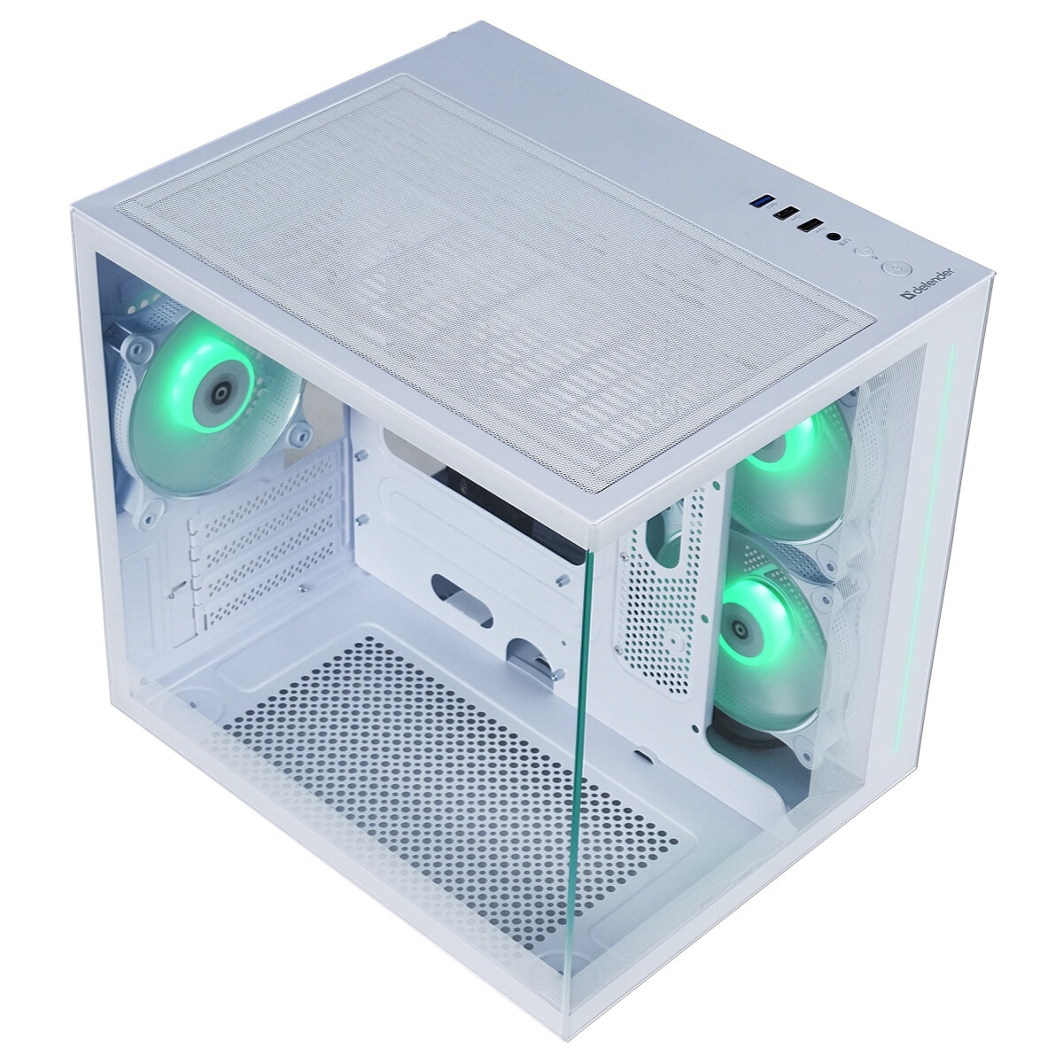 Корпус Bloody BD-CC108 белый без БП mATX 9x120mm 2xUSB3.0 audio bott PSU