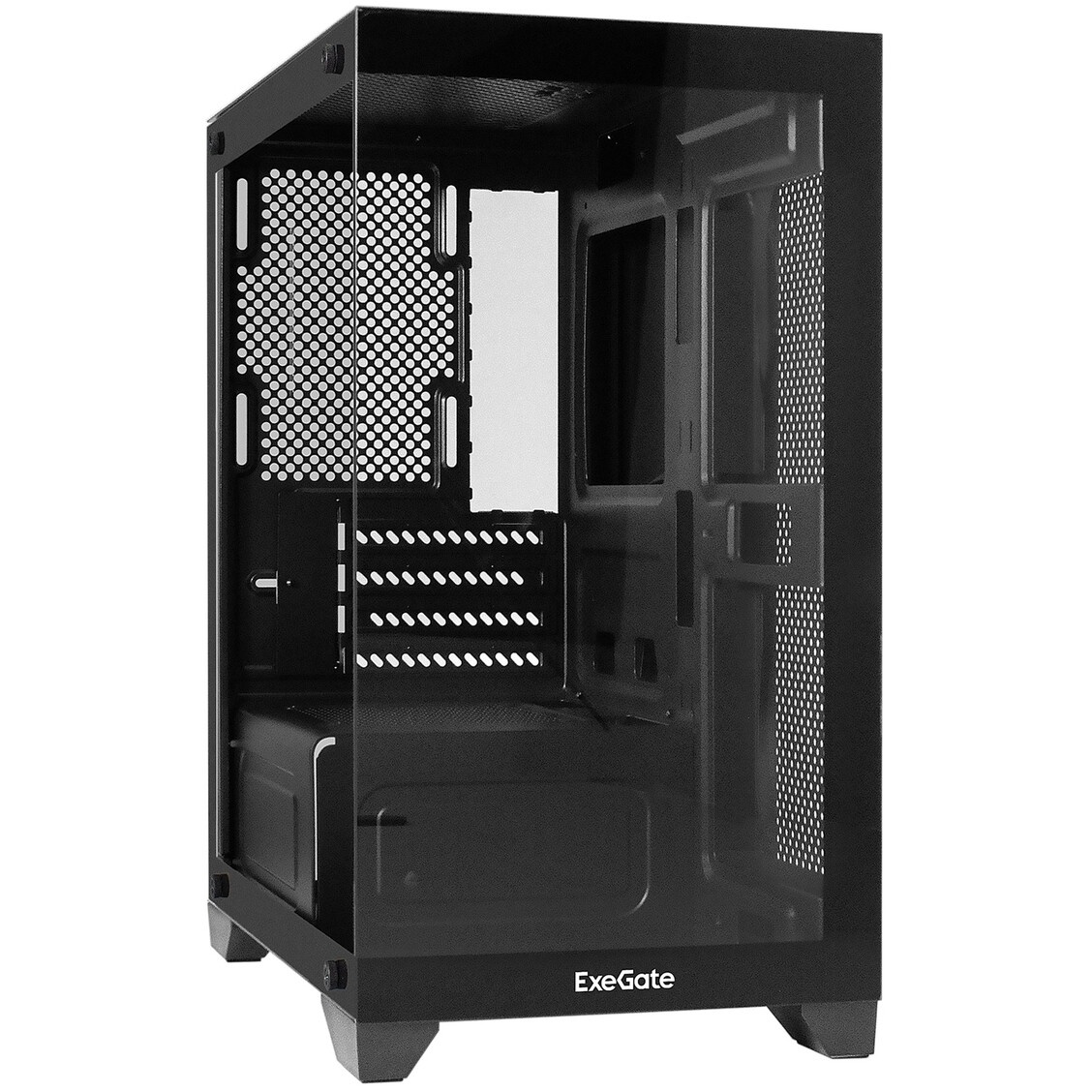 Корпус Minitower ExeGate mEVO-9301-NPX450 (mATX, БП 450NPX с вент. 12см, с окном, 2*USB+1*USB3.0, HD