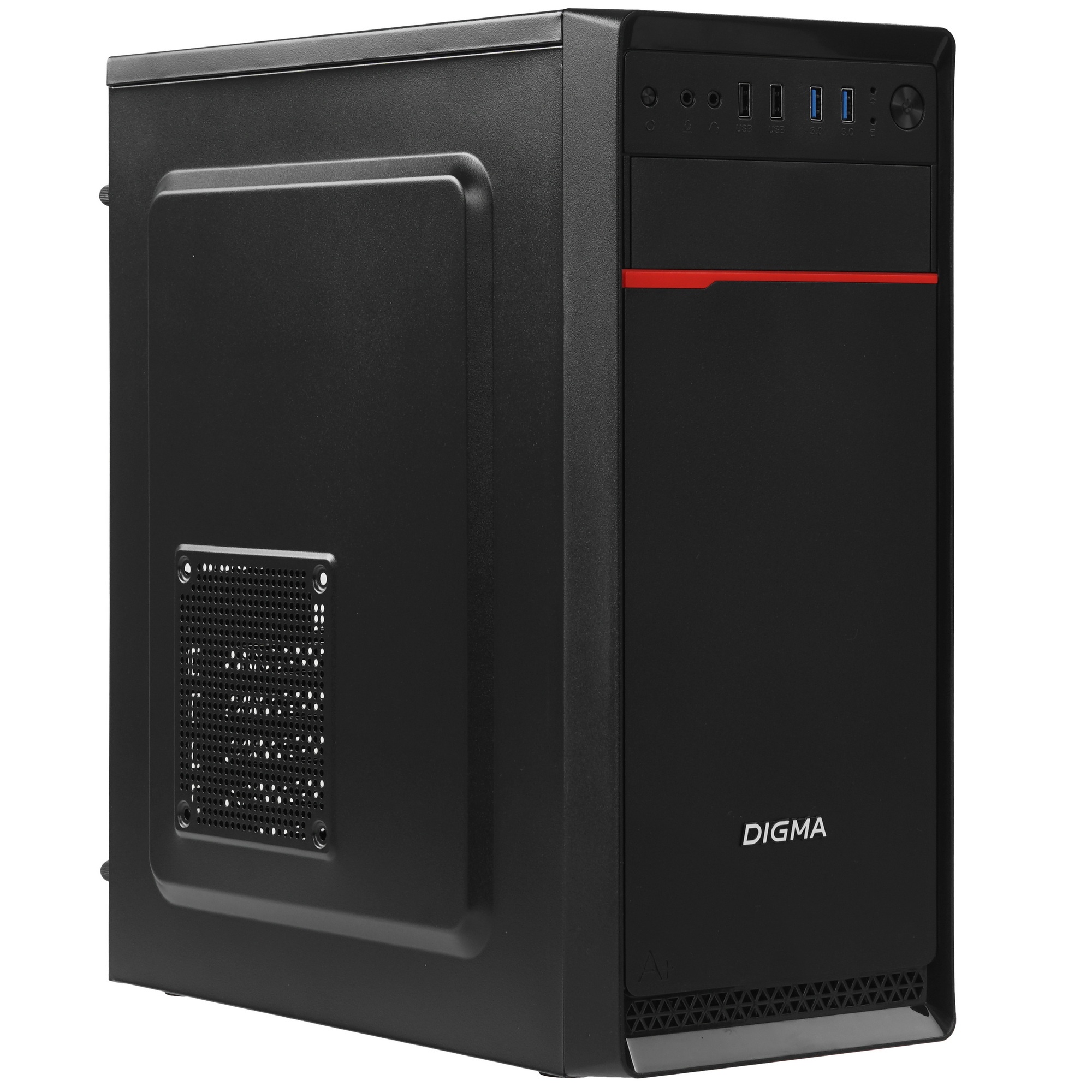 Компьютерный корпус Digma DCC-MD302 черный без БП ATX 1x80mm 3x120mm 2xUSB2.0 2xUSB3.0 audio