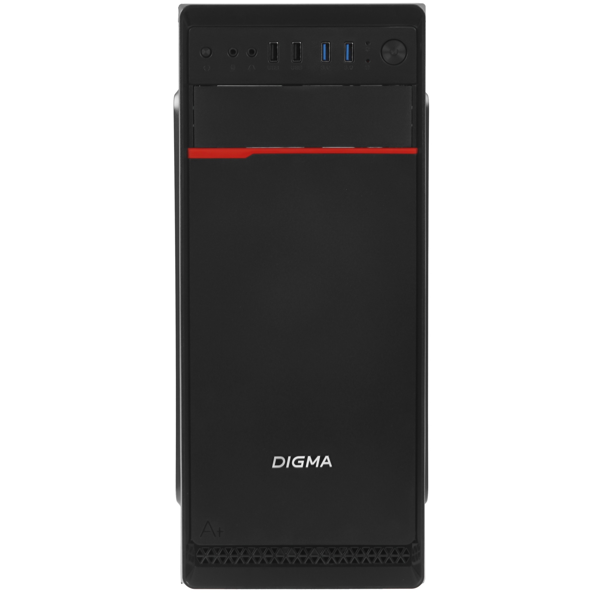 Компьютерный корпус Digma DCC-MD302 черный без БП ATX 1x80mm 3x120mm 2xUSB2.0 2xUSB3.0 audio