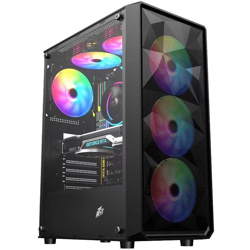 Компьютерный корпус Azza Eclipse черный без БП ATX 9x120mm 5x140mm 2xUSB2.0 1xUSB3.0 audio bott PSU