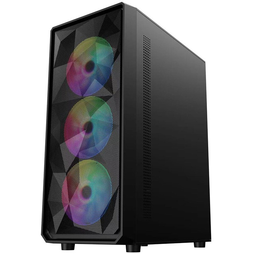 Компьютерный корпус Azza Eclipse черный без БП ATX 9x120mm 5x140mm 2xUSB2.0 1xUSB3.0 audio bott PSU