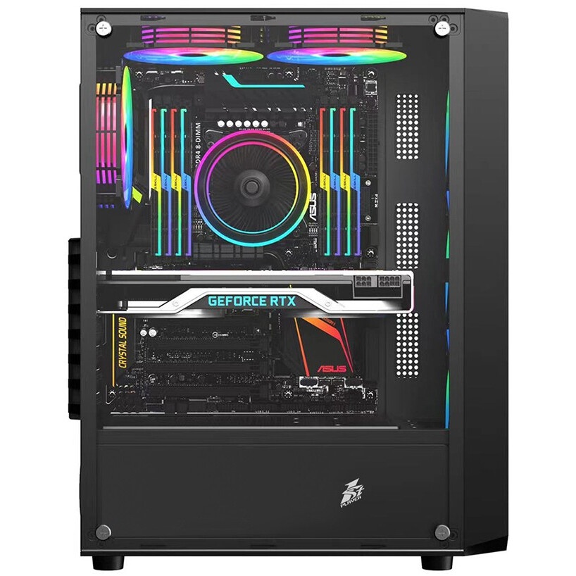 Компьютерный корпус Azza Eclipse черный без БП ATX 9x120mm 5x140mm 2xUSB2.0 1xUSB3.0 audio bott PSU