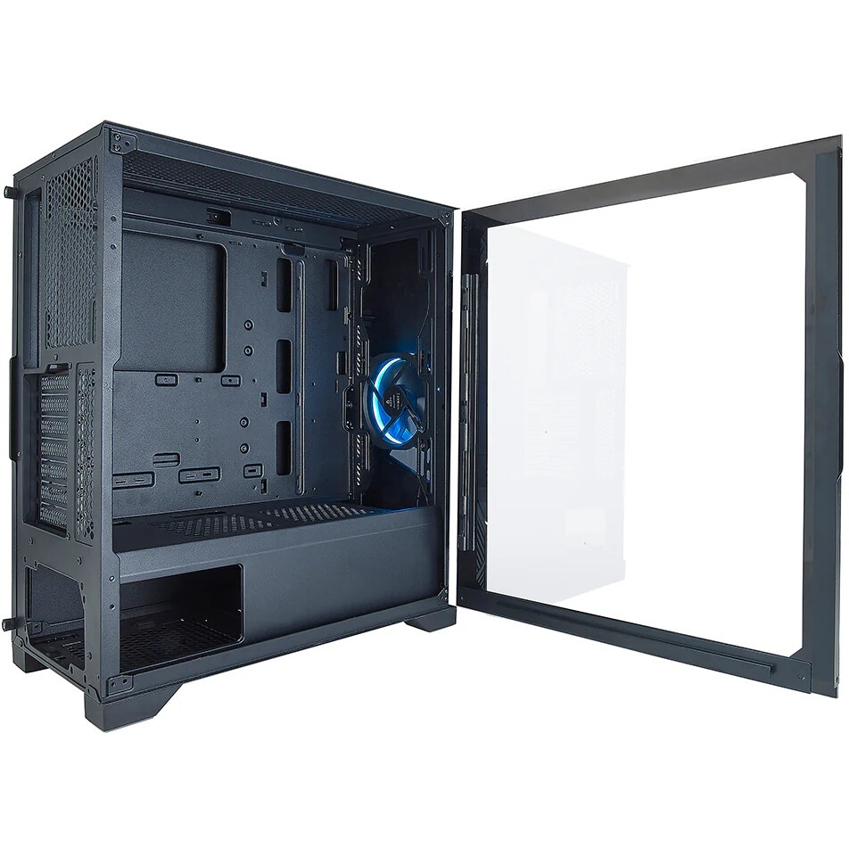Компьютерный корпус Azza Eclipse черный без БП ATX 9x120mm 5x140mm 2xUSB2.0 1xUSB3.0 audio bott PSU