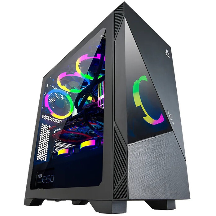 Компьютерный корпус Azza Eclipse черный без БП ATX 9x120mm 5x140mm 2xUSB2.0 1xUSB3.0 audio bott PSU