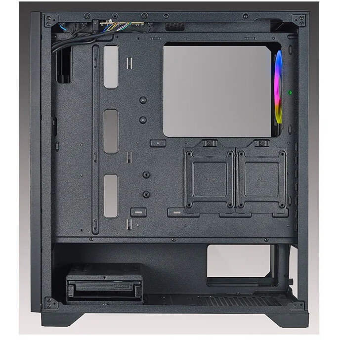 Компьютерный корпус Azza Eclipse черный без БП ATX 9x120mm 5x140mm 2xUSB2.0 1xUSB3.0 audio bott PSU