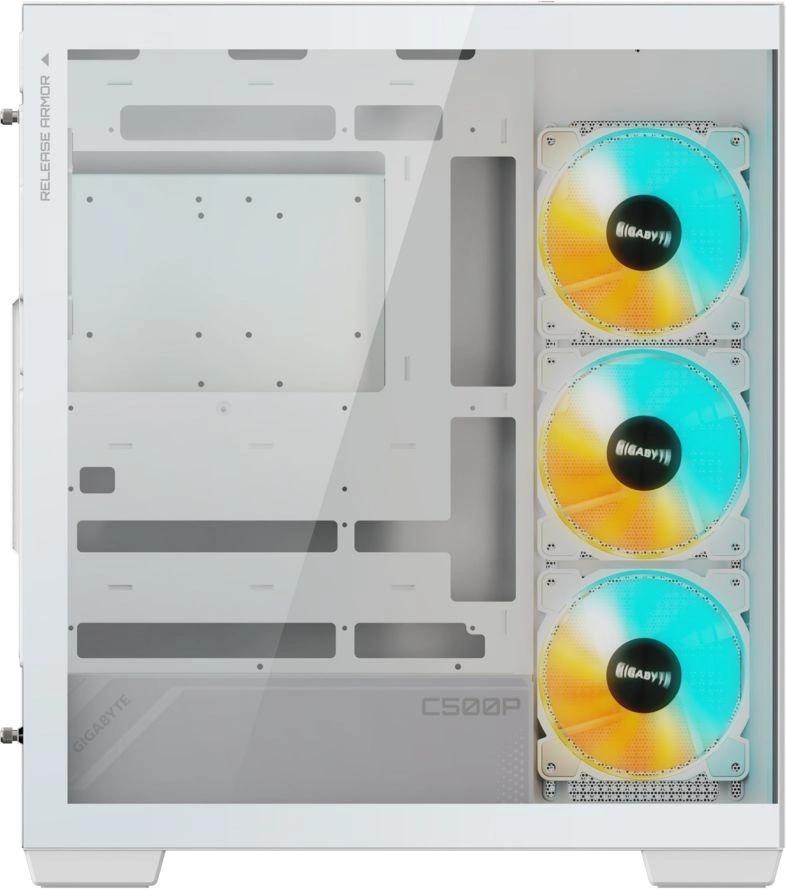 Компьютерный корпус Gigabyte GB-C500PI ST белый без БП ATX 3x120mm 6x140mm 2xUSB3.0 1xUSB3.1 audio b