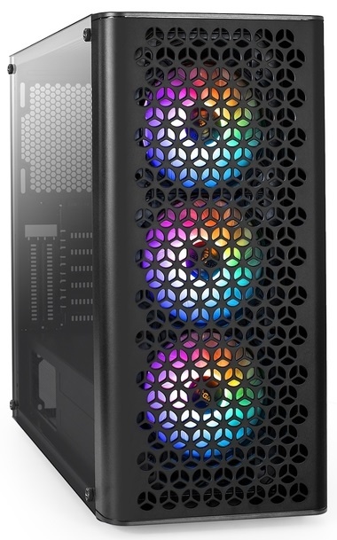 Компьютерный корпус Miditower ExeGate EVO-9202 (ATX, без БП, с окном, 1*USB+1*USB3.0, аудио, 3 вент.