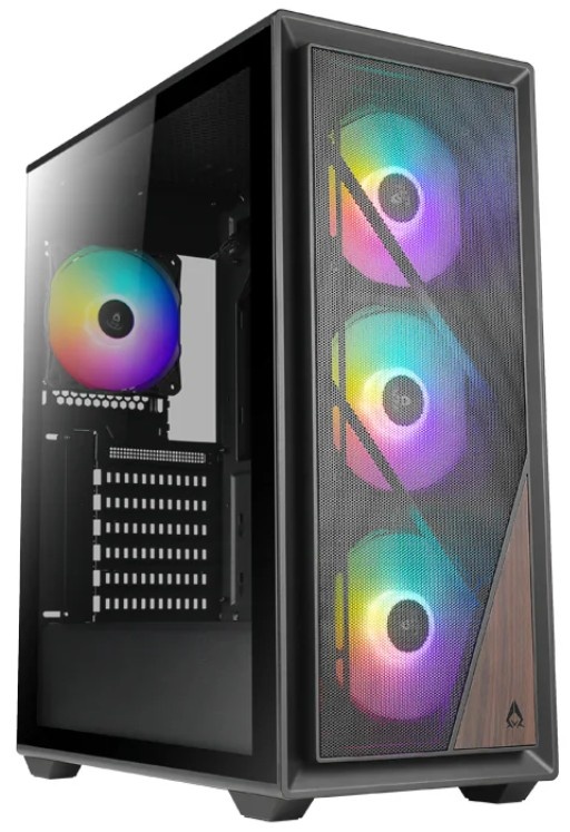 Корпус Azza Forest черный без БП ATX 4x120mm 4x140mm 2xUSB3.0 audio bott PSU