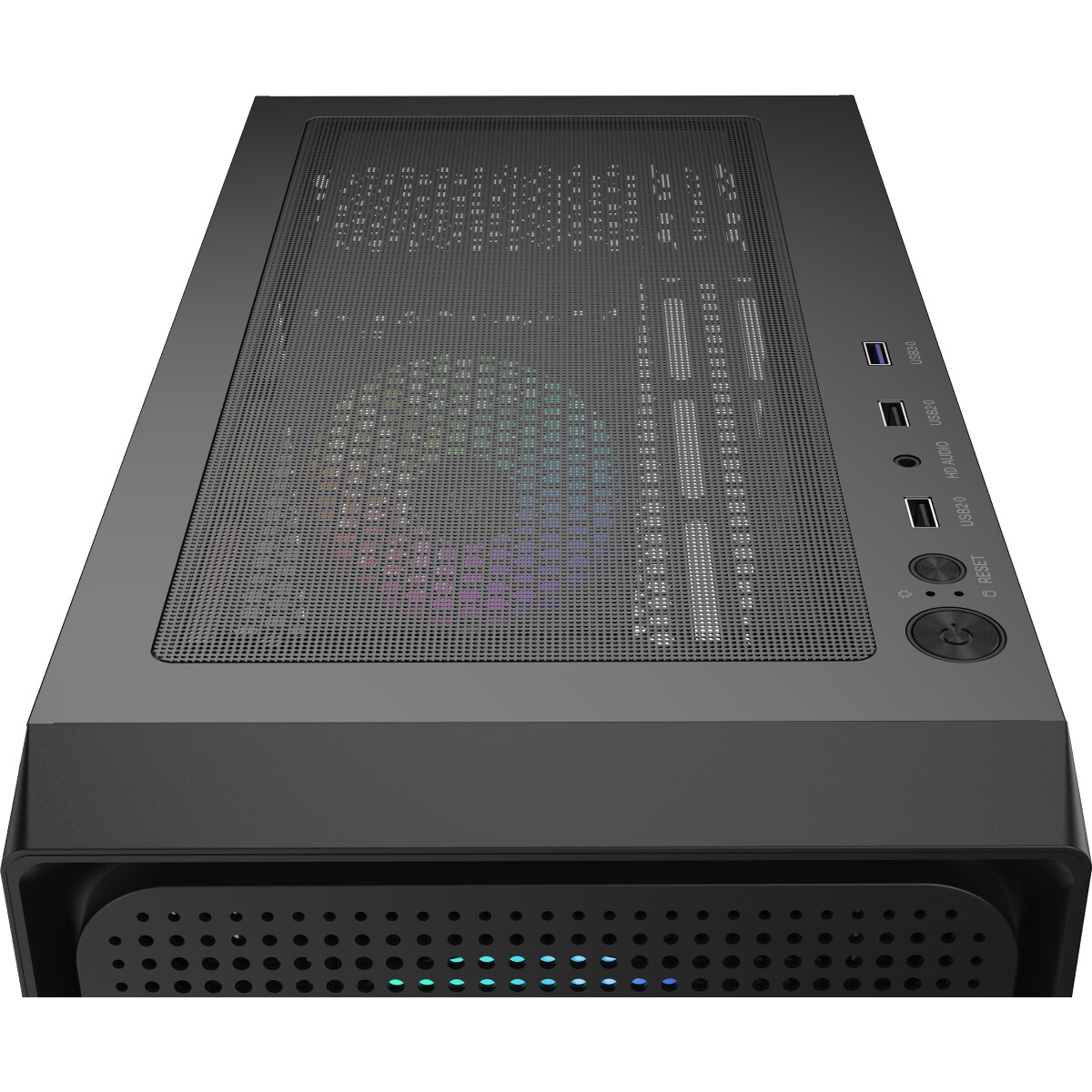 Компьютерный корпус ACD Citadel 104 ATX, Black, USB3.0*1+USB2.0*2+HD audio,3*12cm F1 ARGB fans at fr