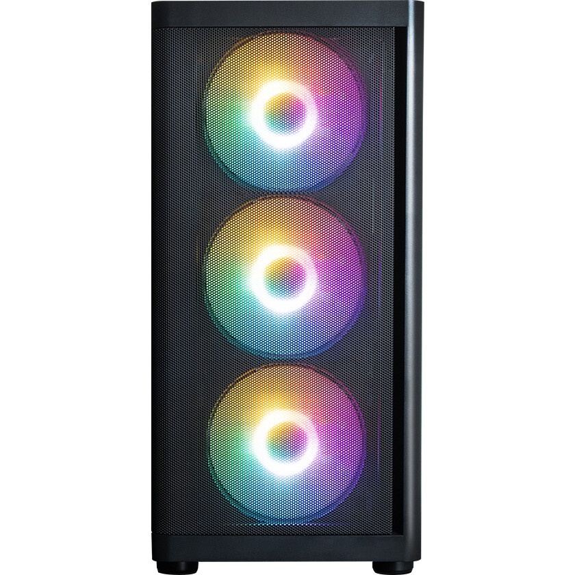 Компьютерный корпус ACD Citadel 104 ATX, Black, USB3.0*1+USB2.0*2+HD audio,3*12cm F1 ARGB fans at fr