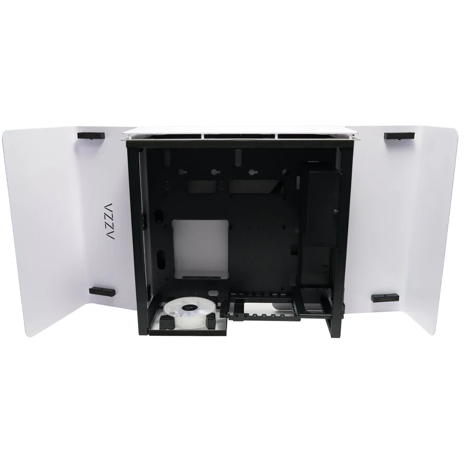 Компьютерный корпус Azza Cast белый без БП ATX 3x120mm 2x140mm 2xUSB3.0 audio bott PSU