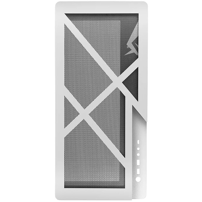 Компьютерный корпус Azza Cast белый без БП ATX 3x120mm 2x140mm 2xUSB3.0 audio bott PSU