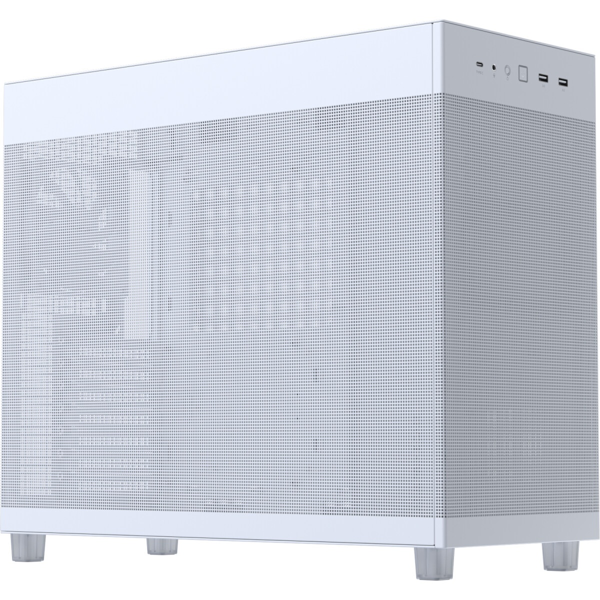 Компьютерный корпус Azza Cast белый без БП ATX 3x120mm 2x140mm 2xUSB3.0 audio bott PSU