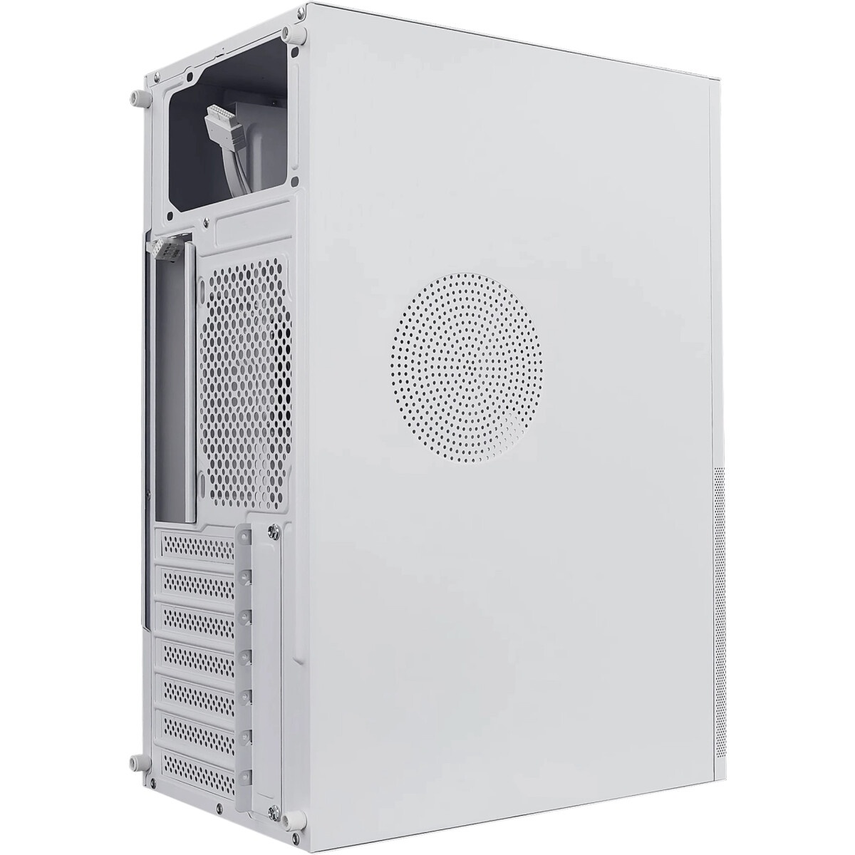 Компьютерный корпус Azza Cast белый без БП ATX 3x120mm 2x140mm 2xUSB3.0 audio bott PSU