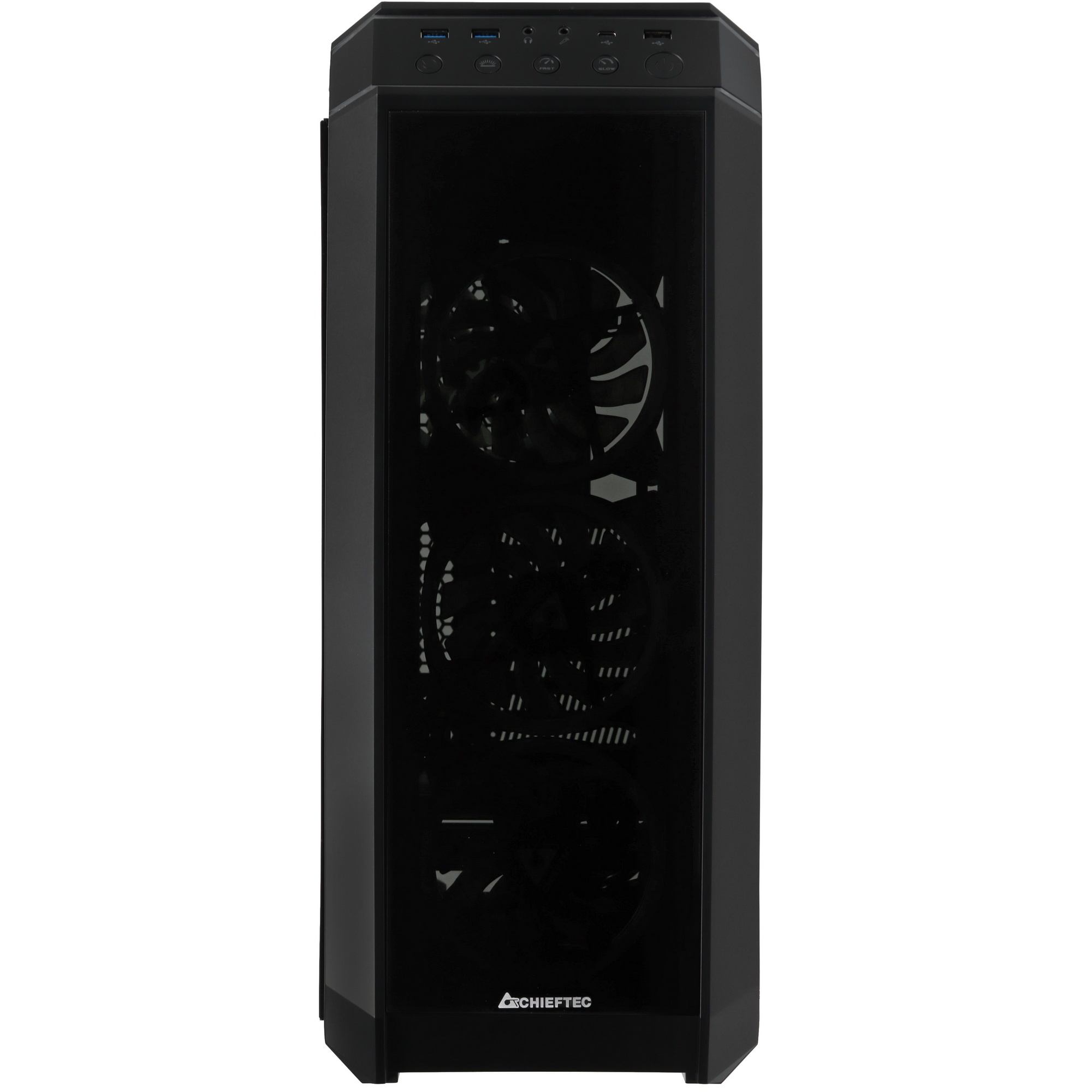 Корпус Chieftec Stallion II черный без БП ATX 4x120mm 1xUSB2.0 2xUSB3.1 audio bott PSU