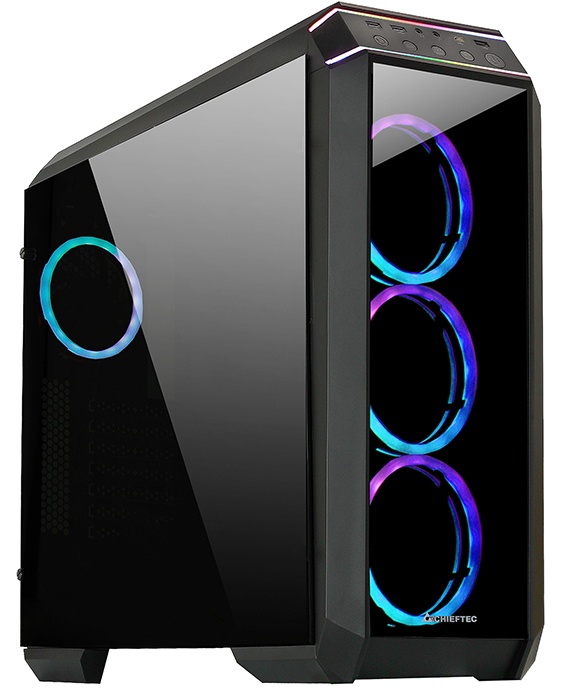 Корпус Chieftec Stallion II черный без БП ATX 4x120mm 1xUSB2.0 2xUSB3.1 audio bott PSU